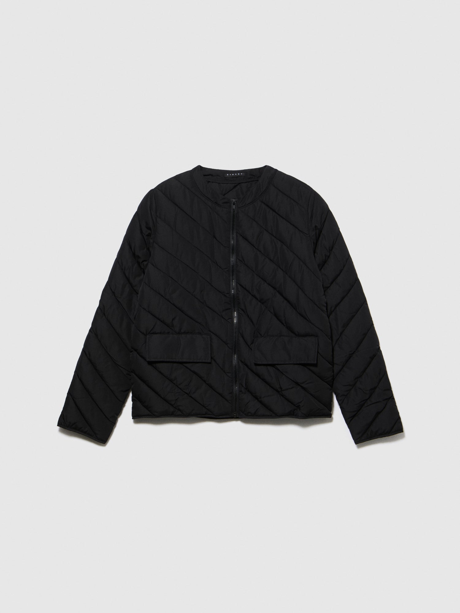 Giubbotto imbottito regular fit da donna nero | Sisley Outlet