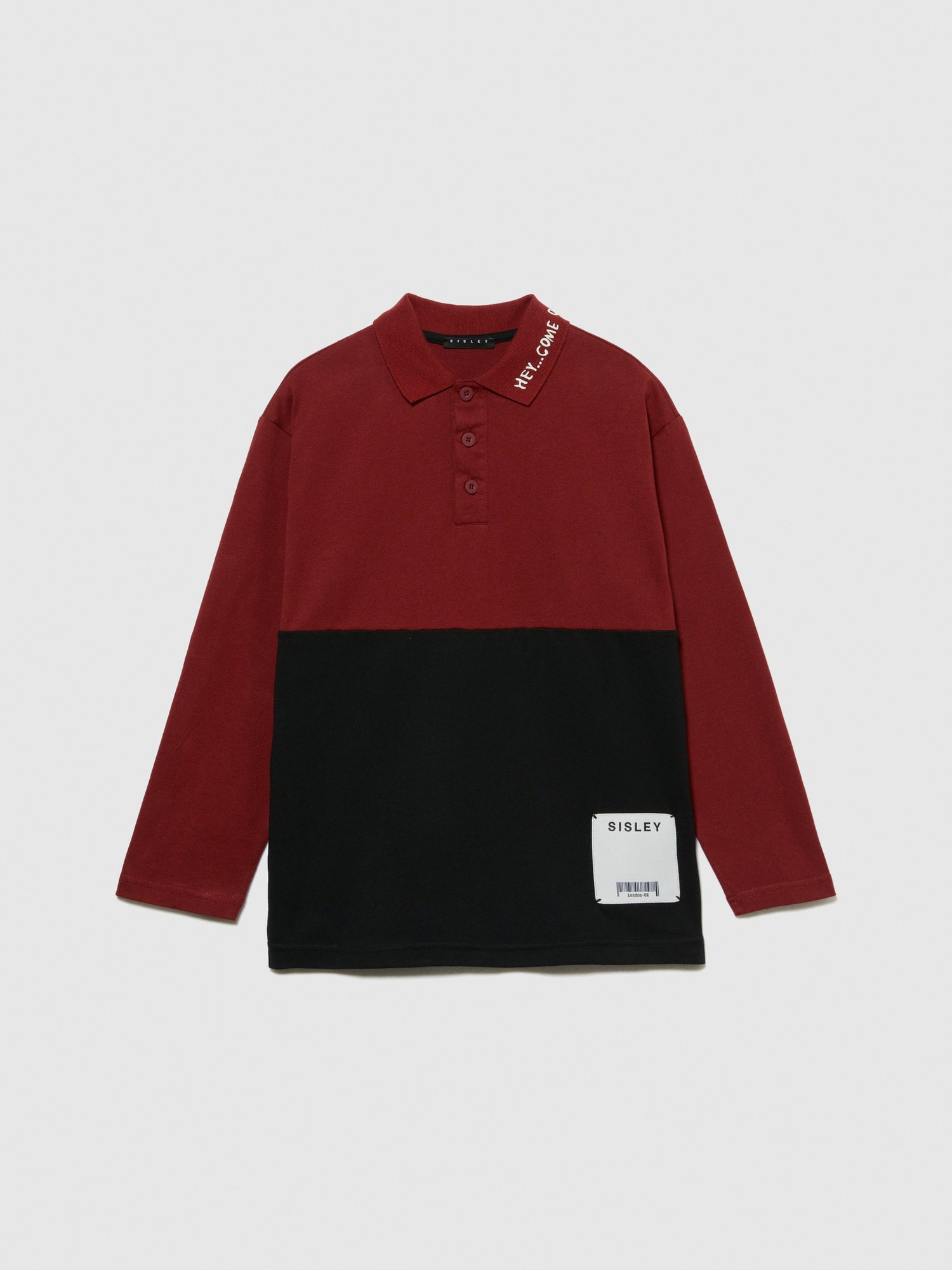 Polo color block da bambino bordeaux | Sisley young Outlet