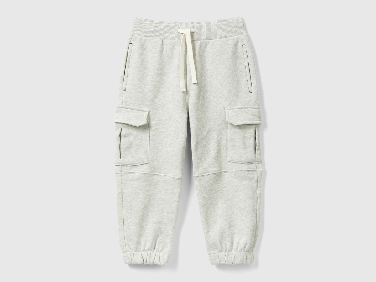Pantaloni cargo in felpa
