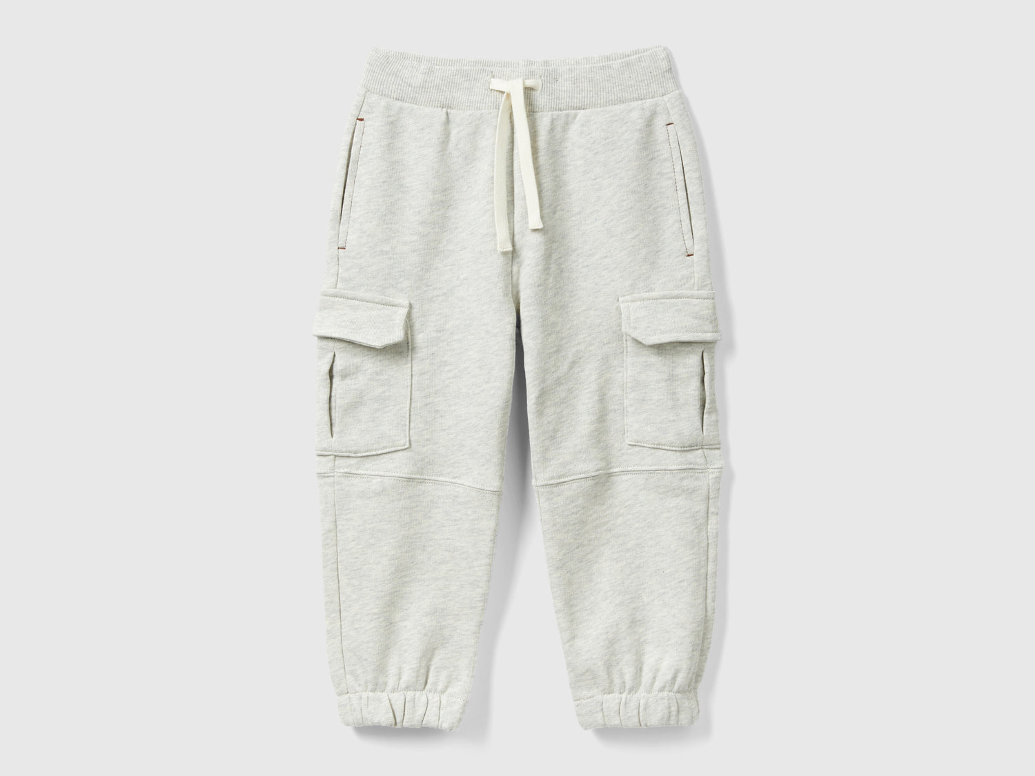 Pantaloni cargo in felpa da bimbo grigio chiaro | Benetton Outlet