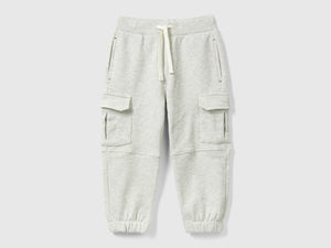 Pantaloni cargo in felpa