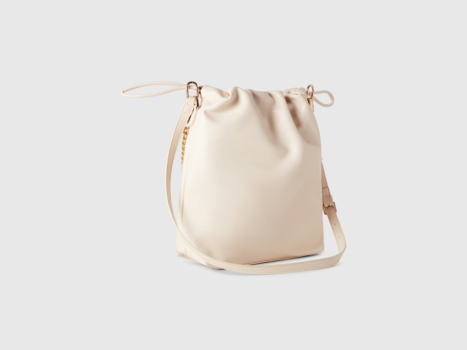 Borsa a secchiello grande da donna bianco panna 2 | Benetton Outlet