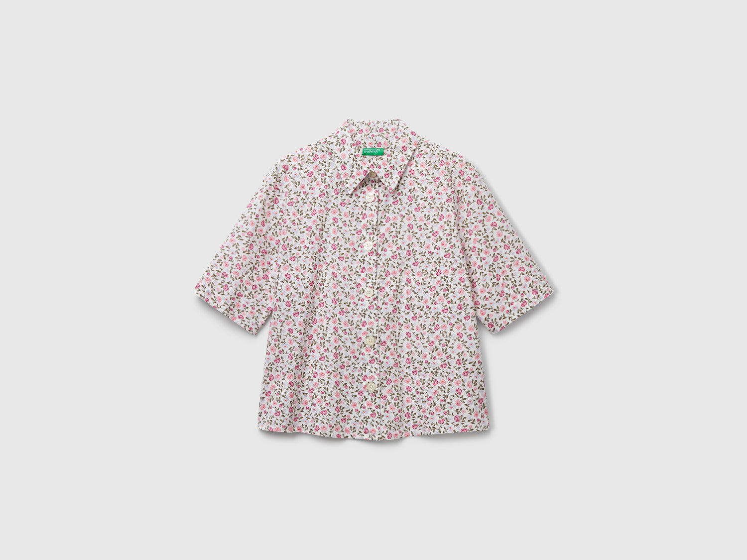 Camicia fantasia a manica corta da donna multi-color | Benetton Outlet
