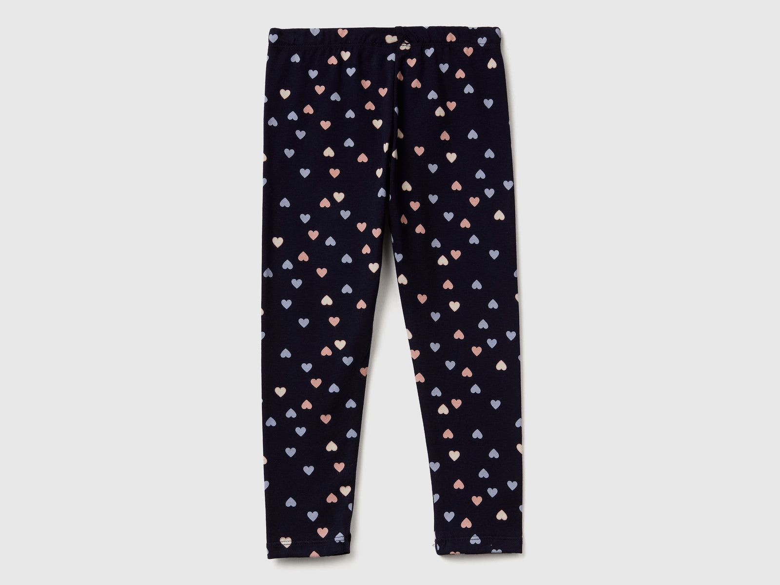 Leggings a cuori da bimba blu 2 | Benetton Outlet