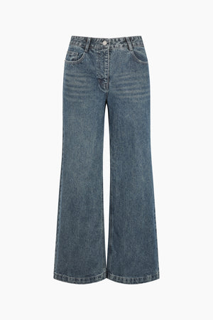 Jeans blu chiaro a palazzo