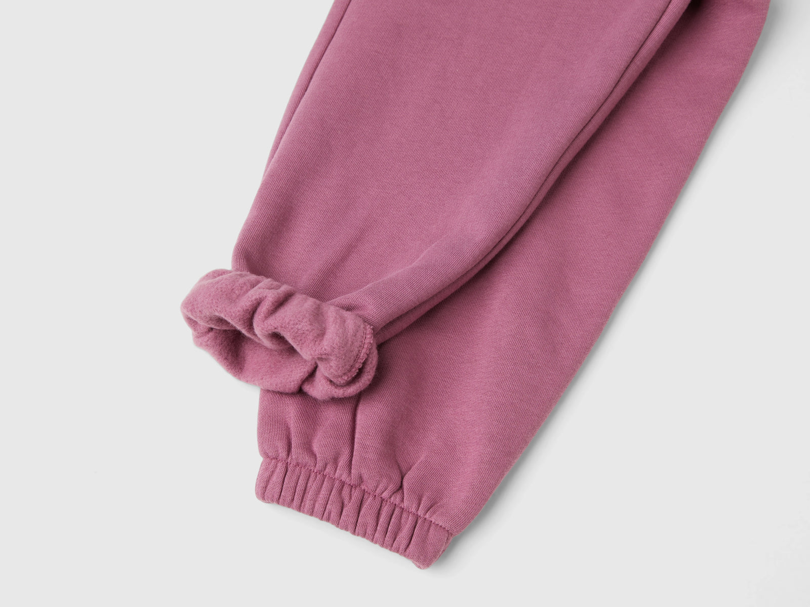Joggers in felpa con coulisse da bimba malva scuro 3 | Benetton Outlet