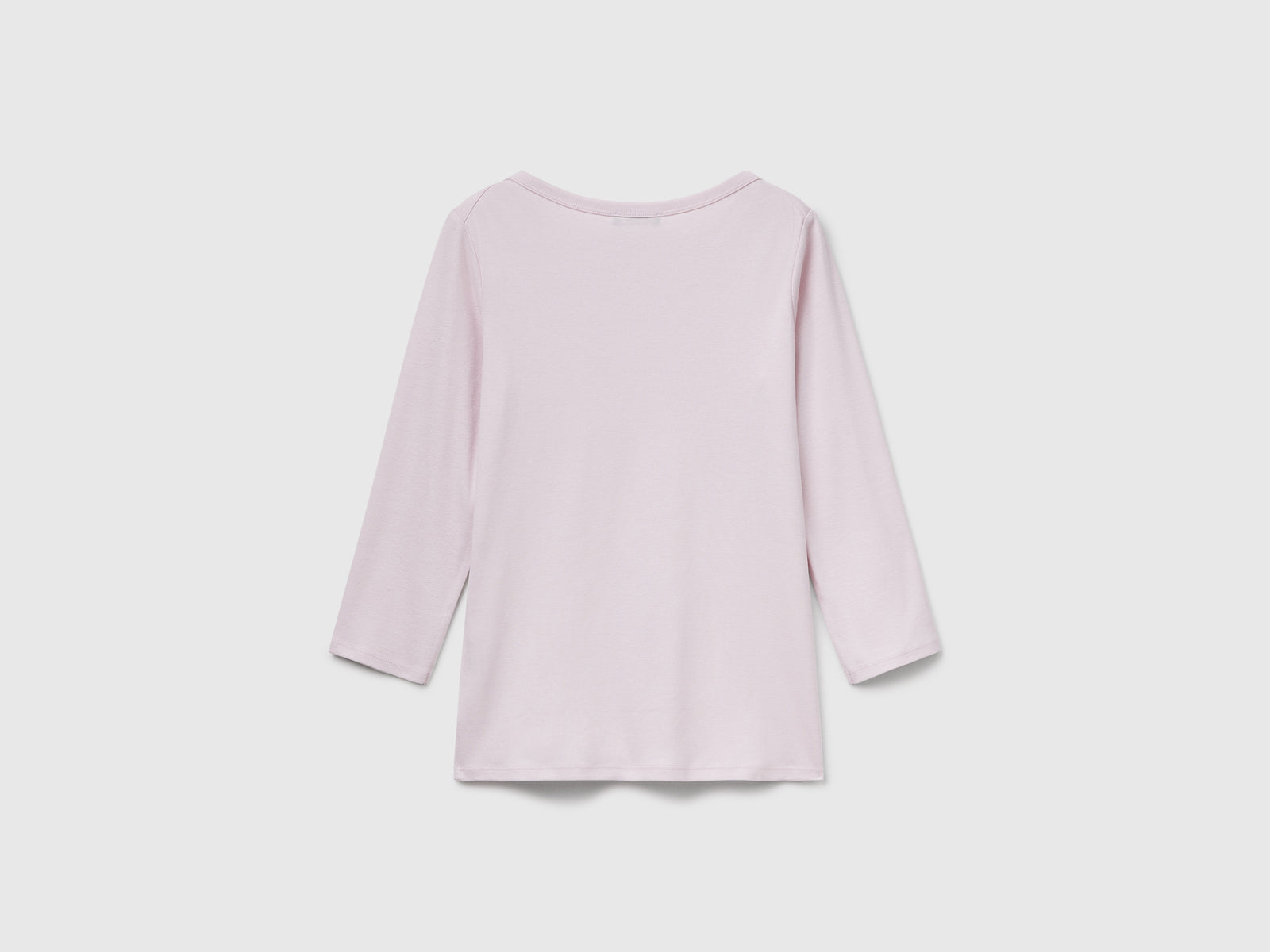 T-shirt con scollo a barchetta da donna rosa tenue 2 | Benetton Outlet