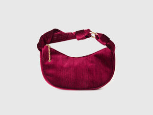 Borsa hobo in velluto con lurex