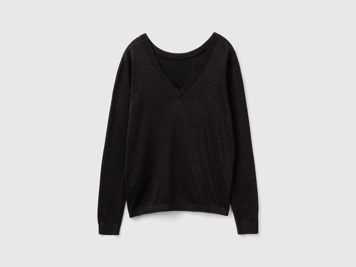 Maglia in misto viscosa con lurex