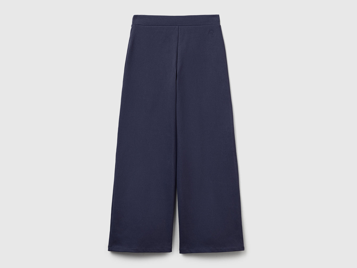 Pantaloni ampi in cotone stretch da bambina avio | Benetton Outlet