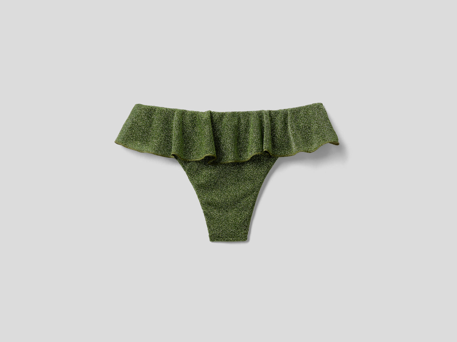 Slip mare in lurex ed ECONYL® da donna verde 2 | Benetton Outlet