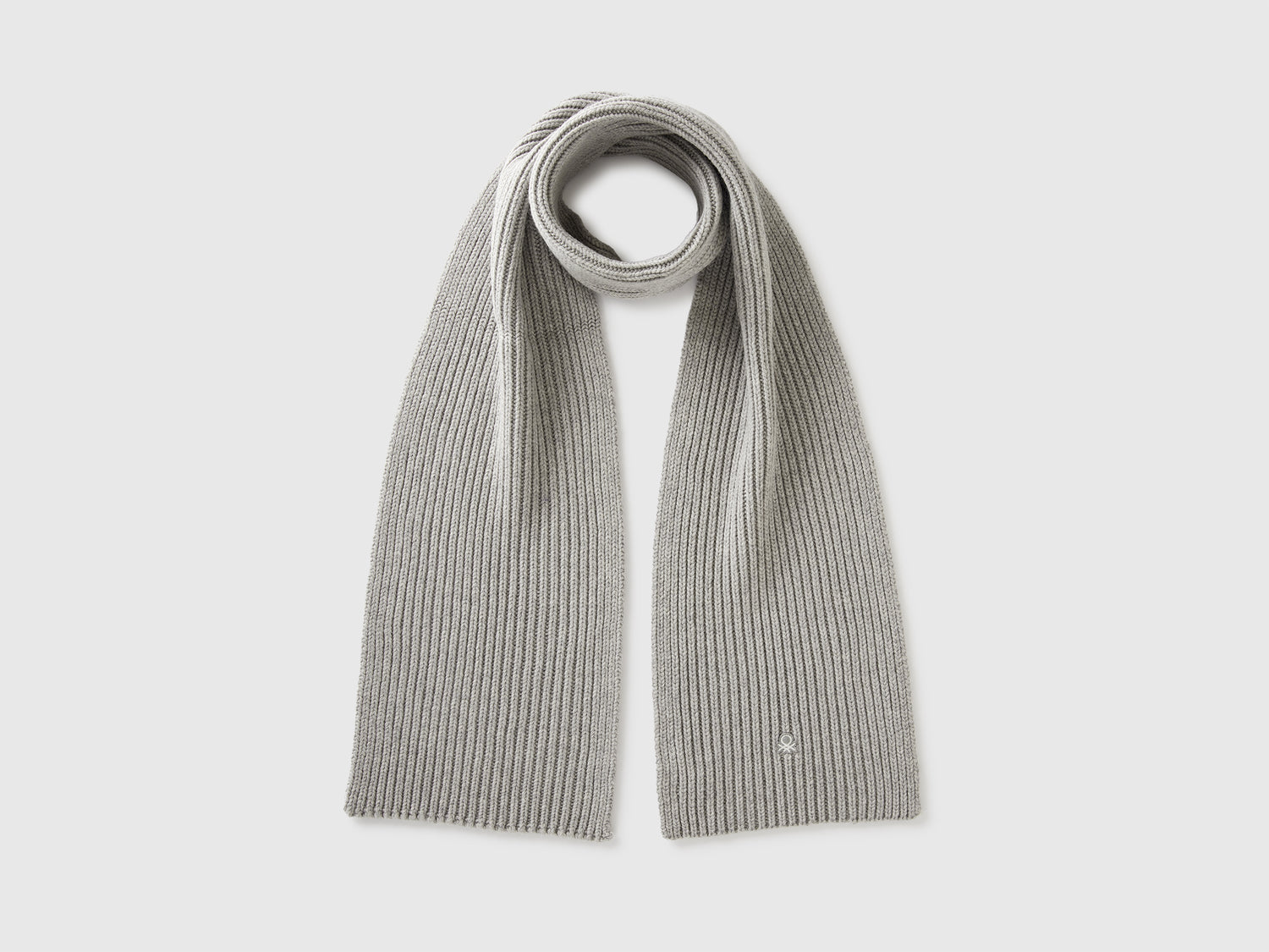 Sciarpa in misto lana da uomo grigio chiaro | Benetton Outlet