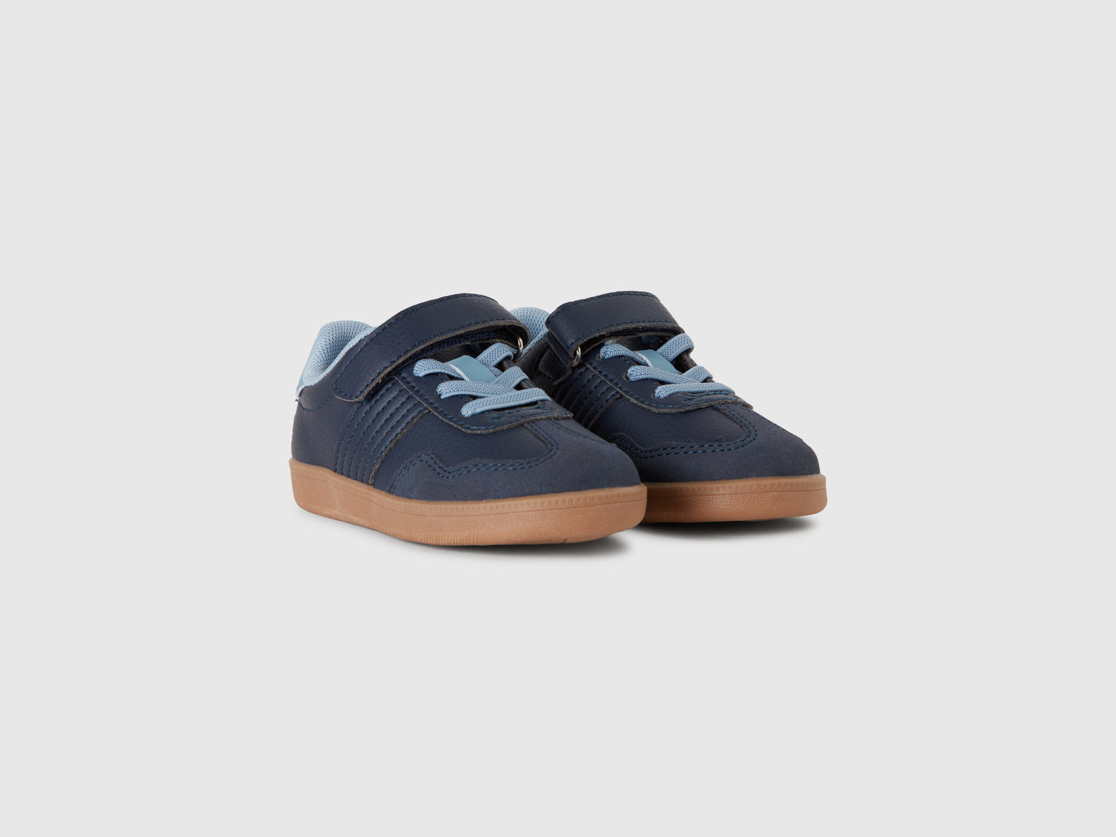 Sneakers in tessuto spalmato e scamosciato da bimbo blu scuro 3 | Benetton Outlet