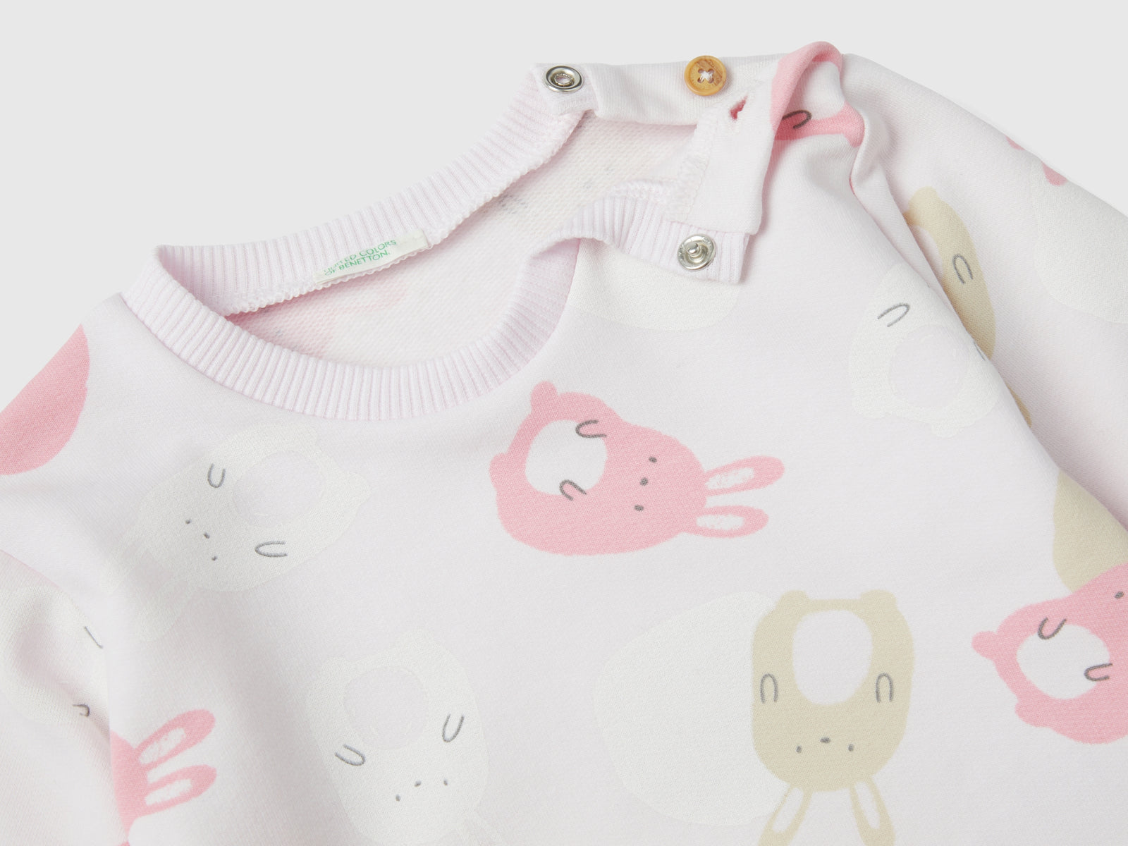 Felpa con stampa animaletto da neonato multi-color 2 | Benetton Outlet