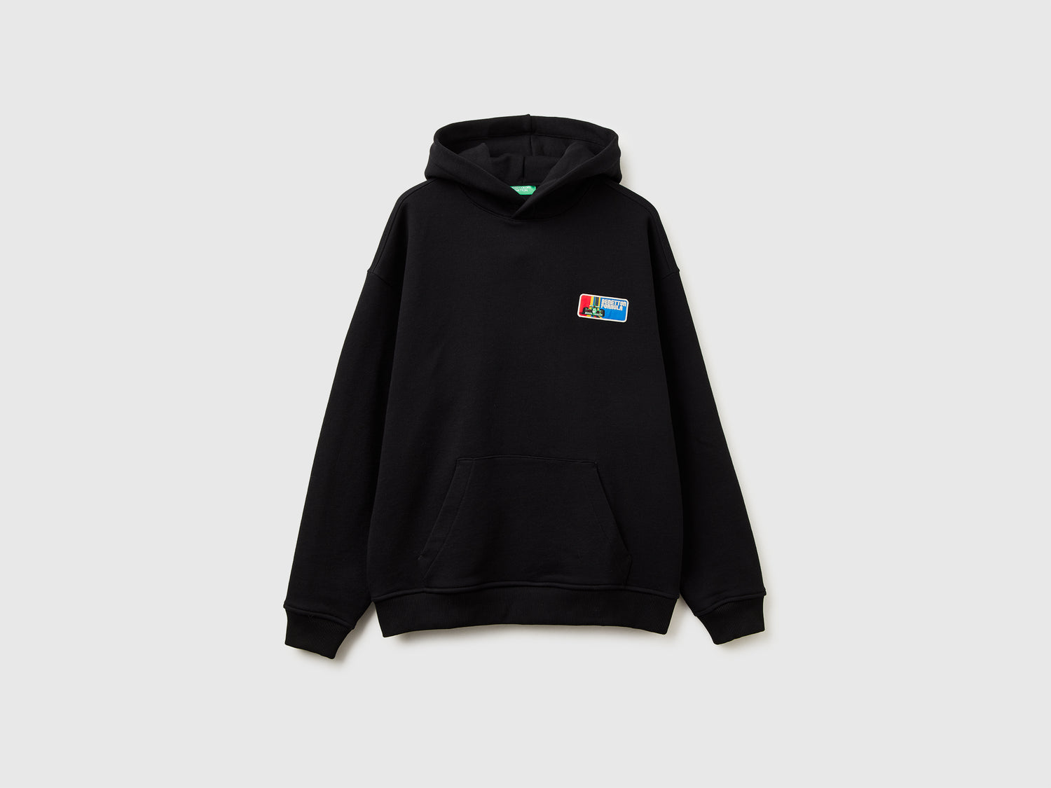 Felpa Benetton Formula con cappuccio da uomo nero | Benetton Outlet