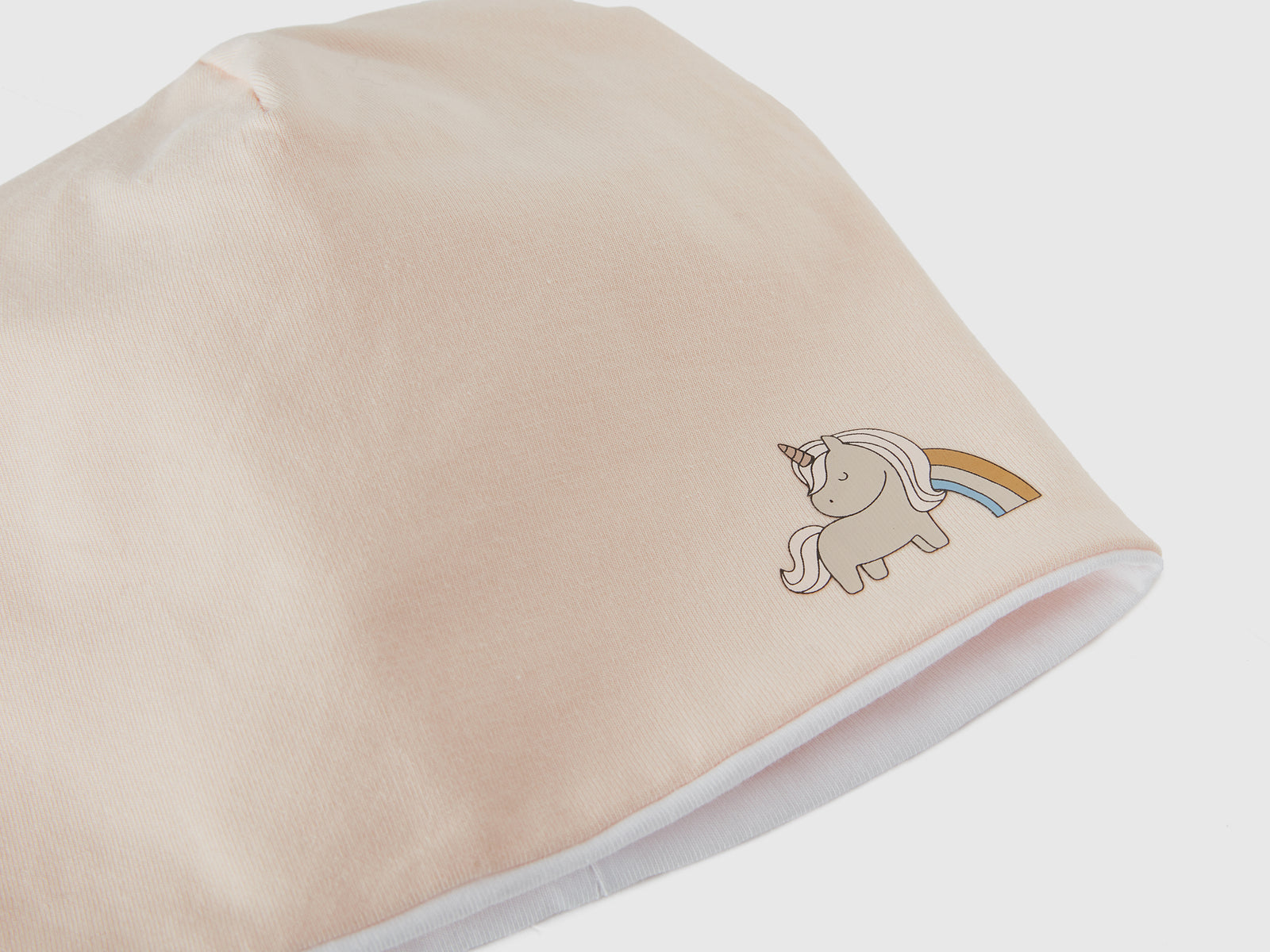 Cappellino in cotone con stampa da neonato pesca 3 | Benetton Outlet