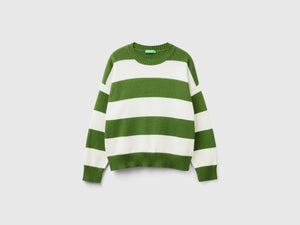 Maglia a righe in cotone tricot
