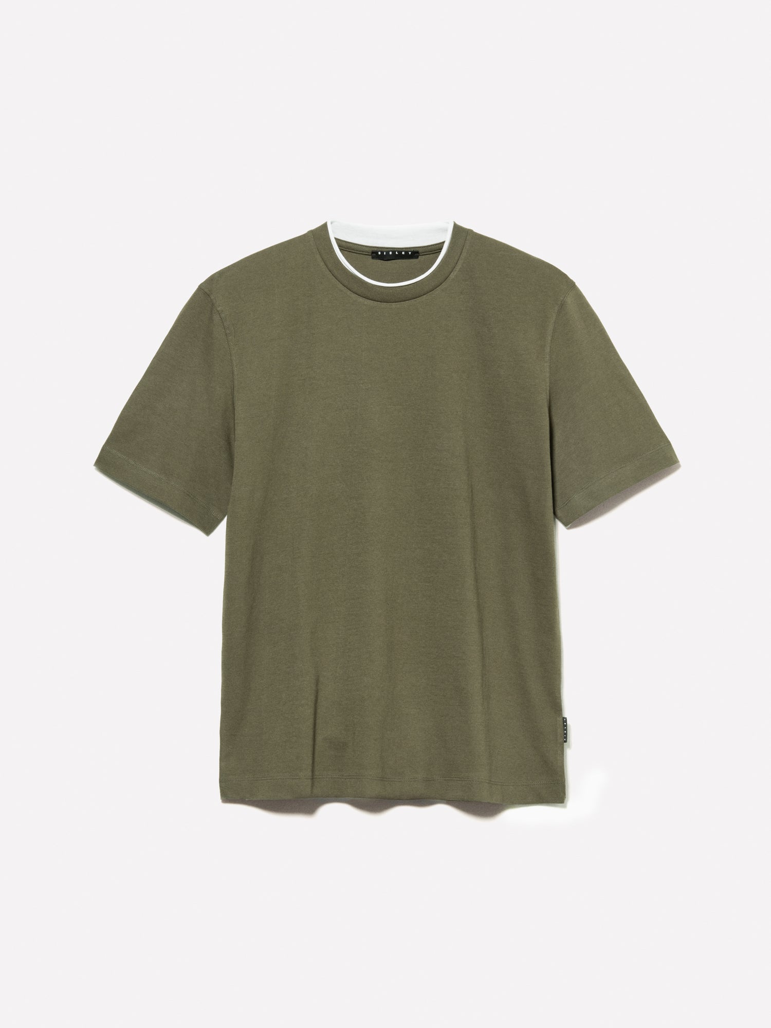 Contrast T-shirt da uomo verde militare | Sisley Outlet