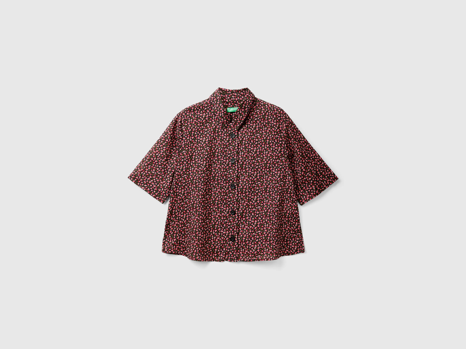 Camicia fantasia a manica corta da donna multi-color | Benetton Outlet