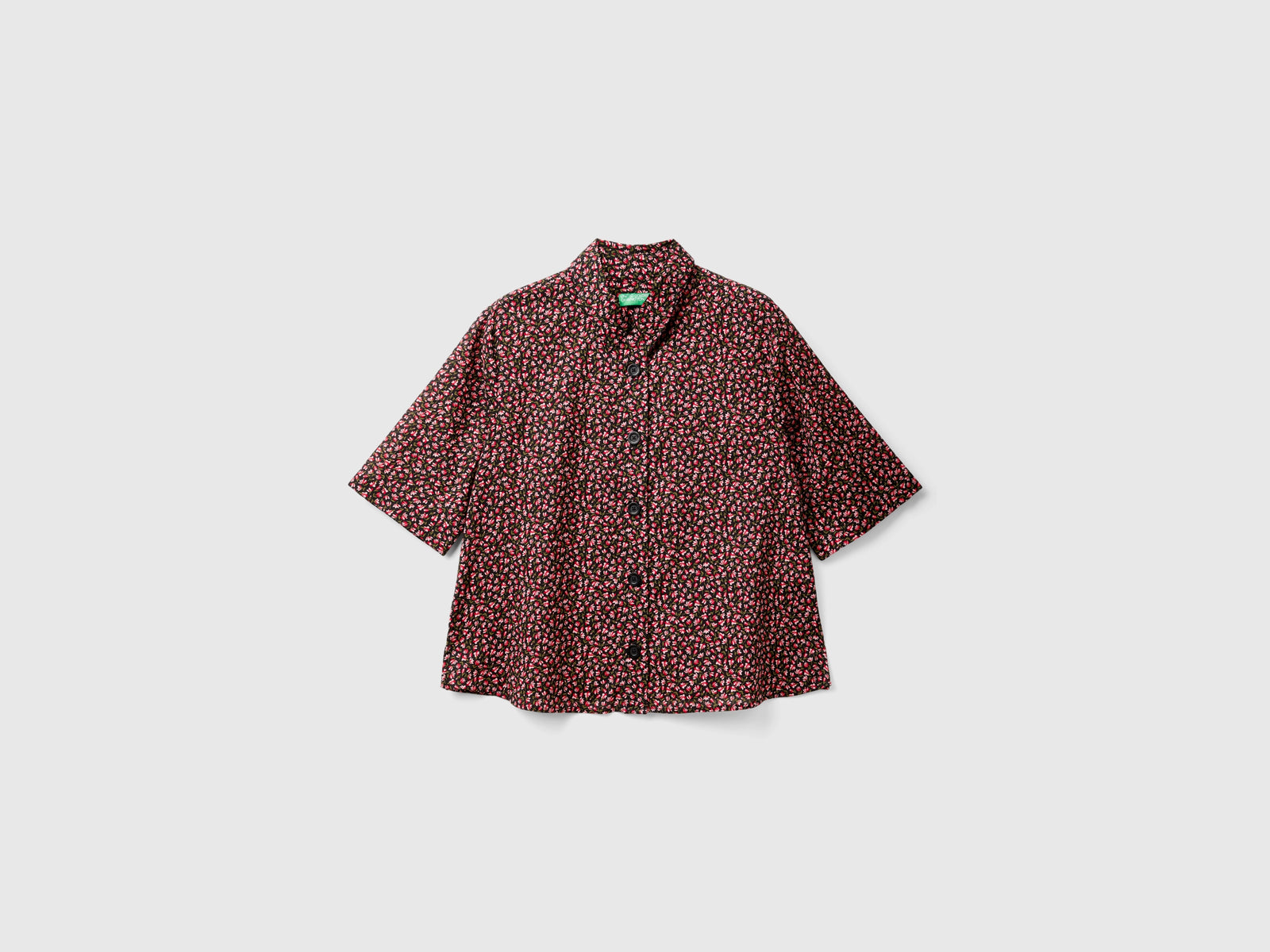 Camicia fantasia a manica corta da donna multi-color | Benetton Outlet