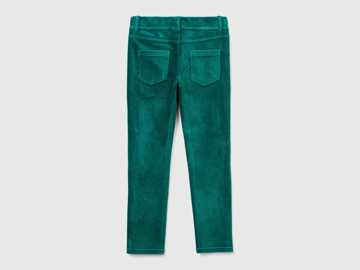Pantaloni super skinny in ciniglia