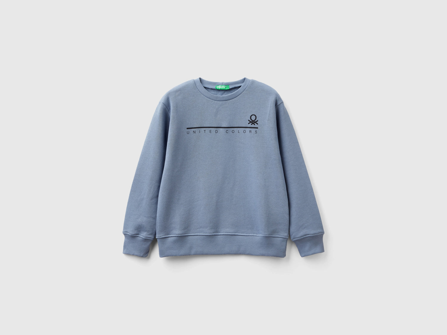 Felpa con stampa logo da bambino avio | Benetton Outlet