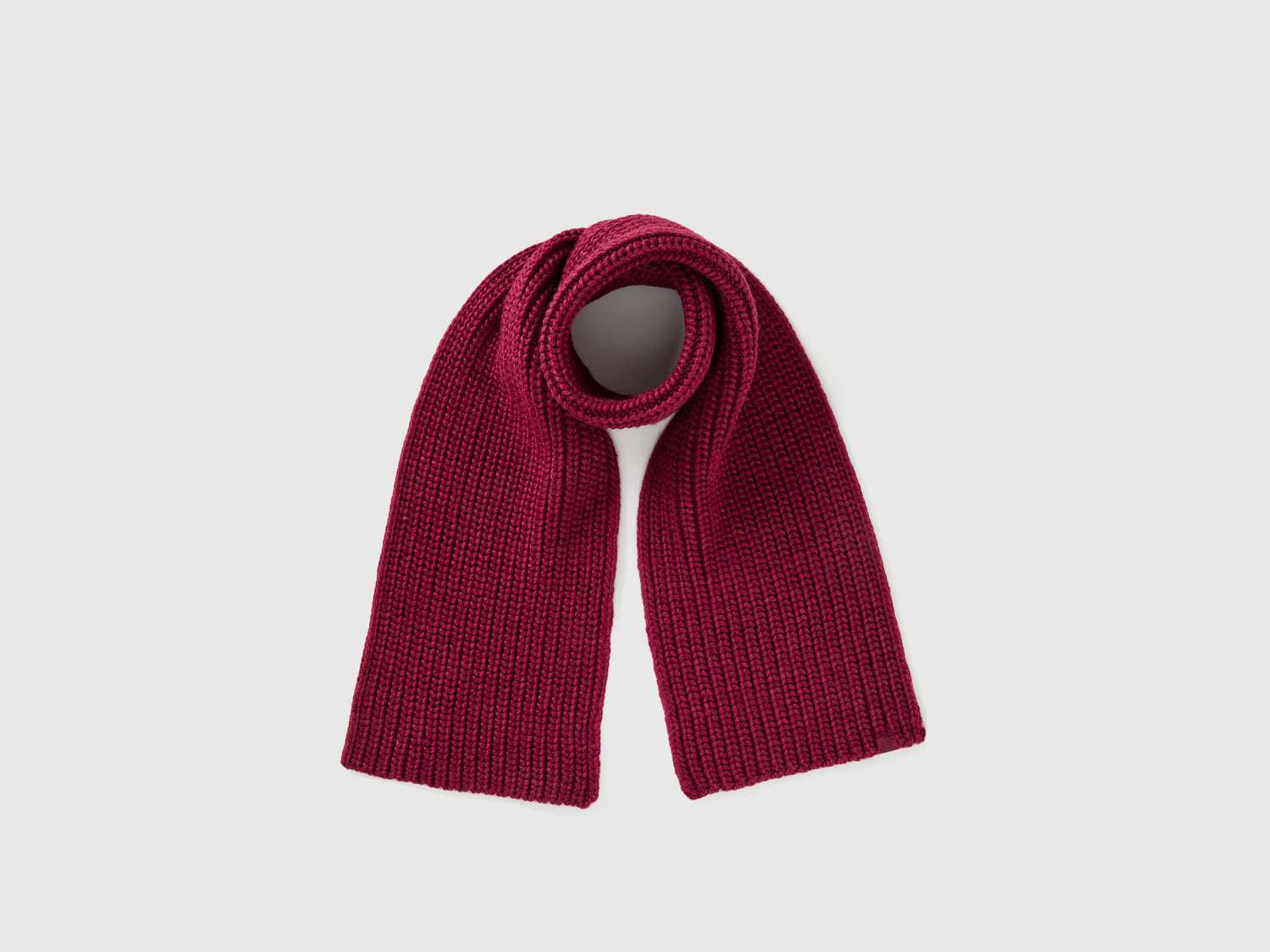 Sciarpa in misto lana da bambino bordeaux | Benetton Outlet