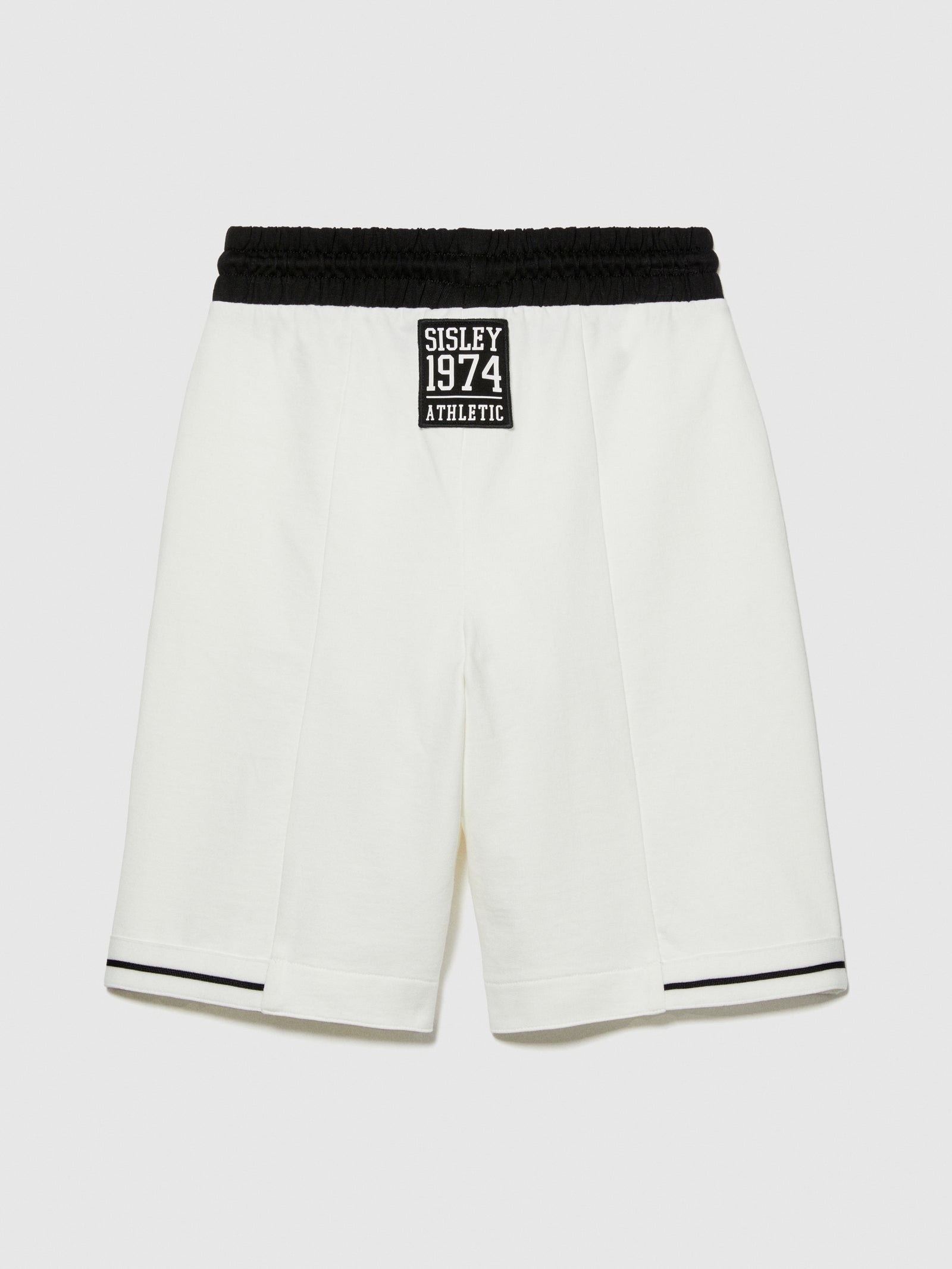 Bermuda in felpa da bambino bianco 2 | Sisley young Outlet