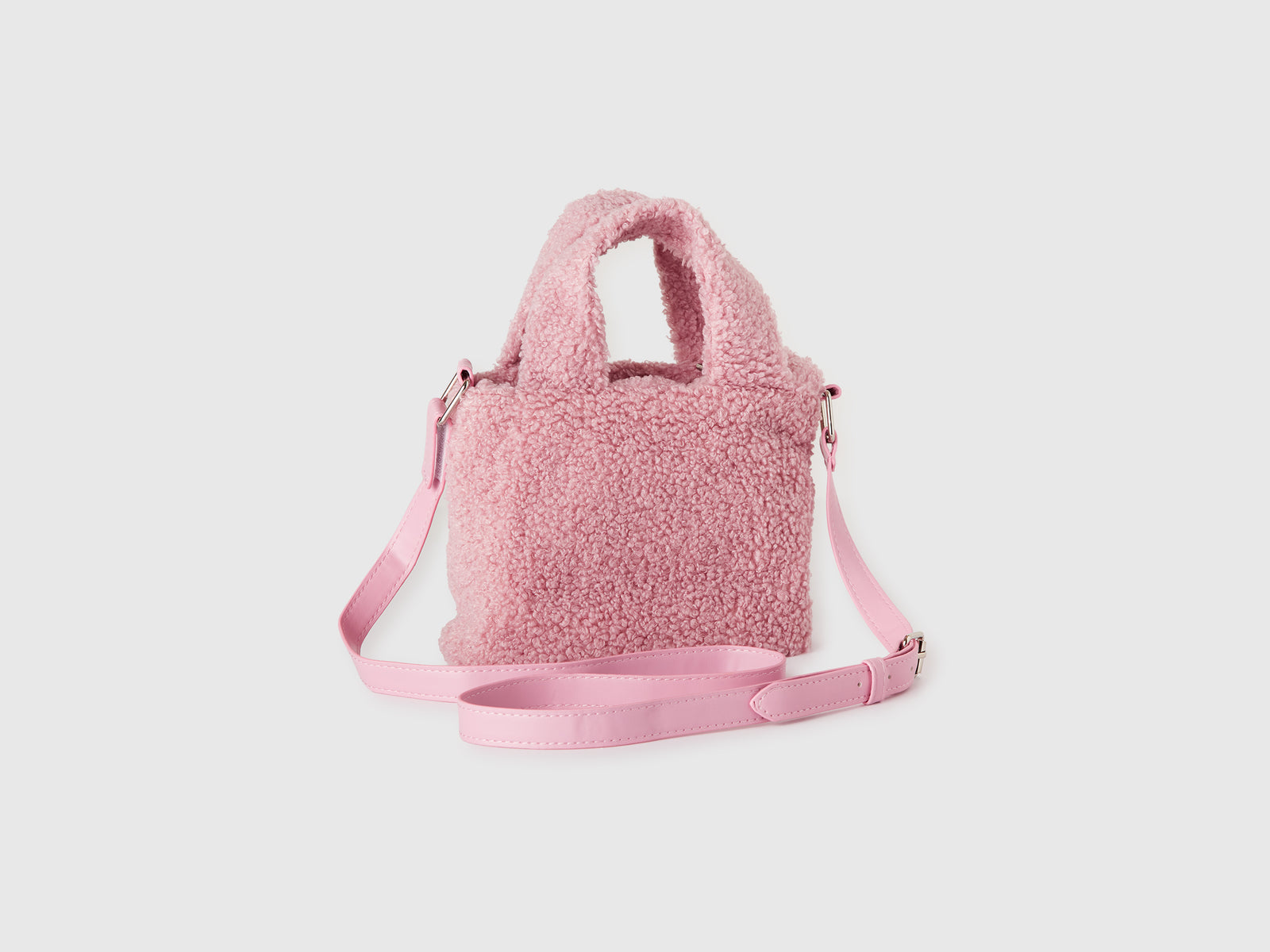 Borsa in pelliccetta sintetica da bambina rosa 2 | Benetton Outlet