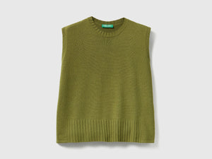 Gilet in misto lana e viscosa