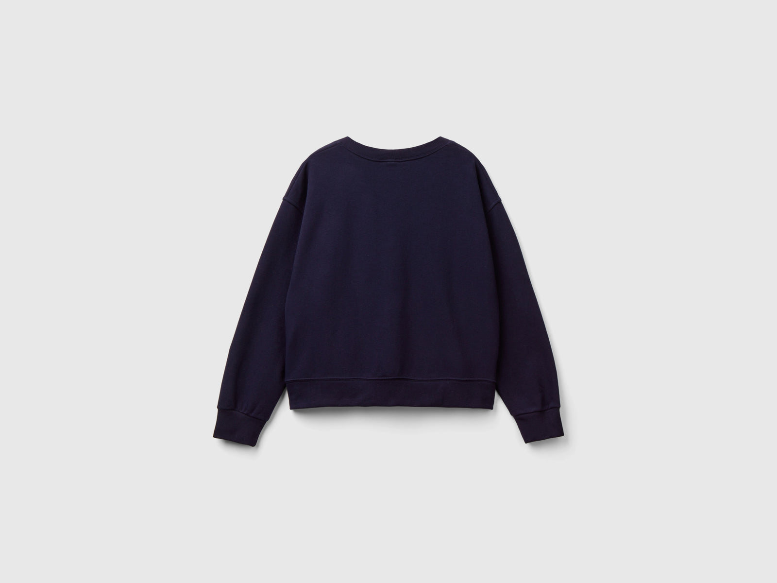 Felpa chiusa in misto cotone da donna blu scuro 2 | Benetton Outlet