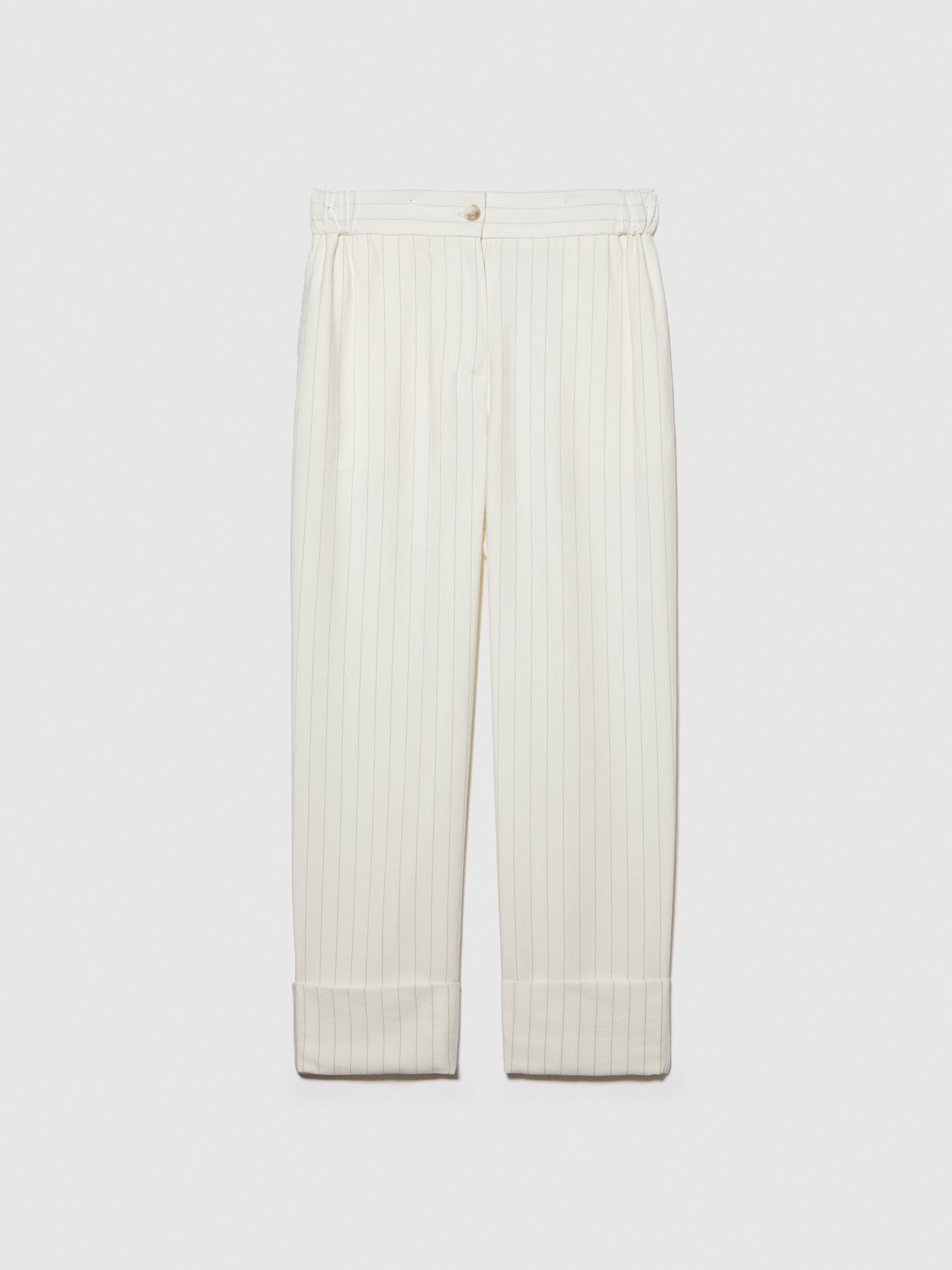 Pantaloni flare fit a righe da donna bianco panna | Sisley Outlet