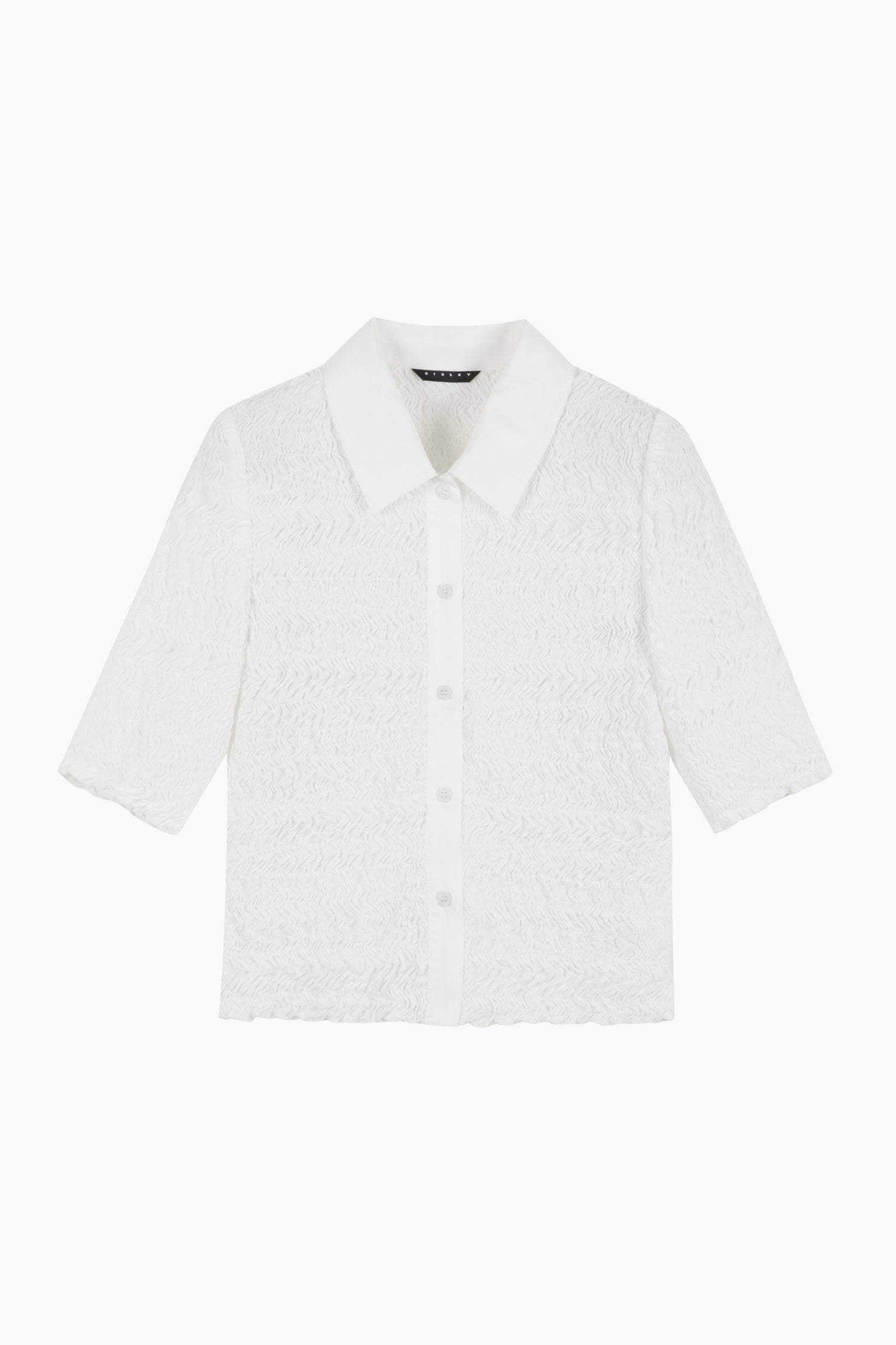 Camicia arricciata da donna bianco | Sisley Outlet