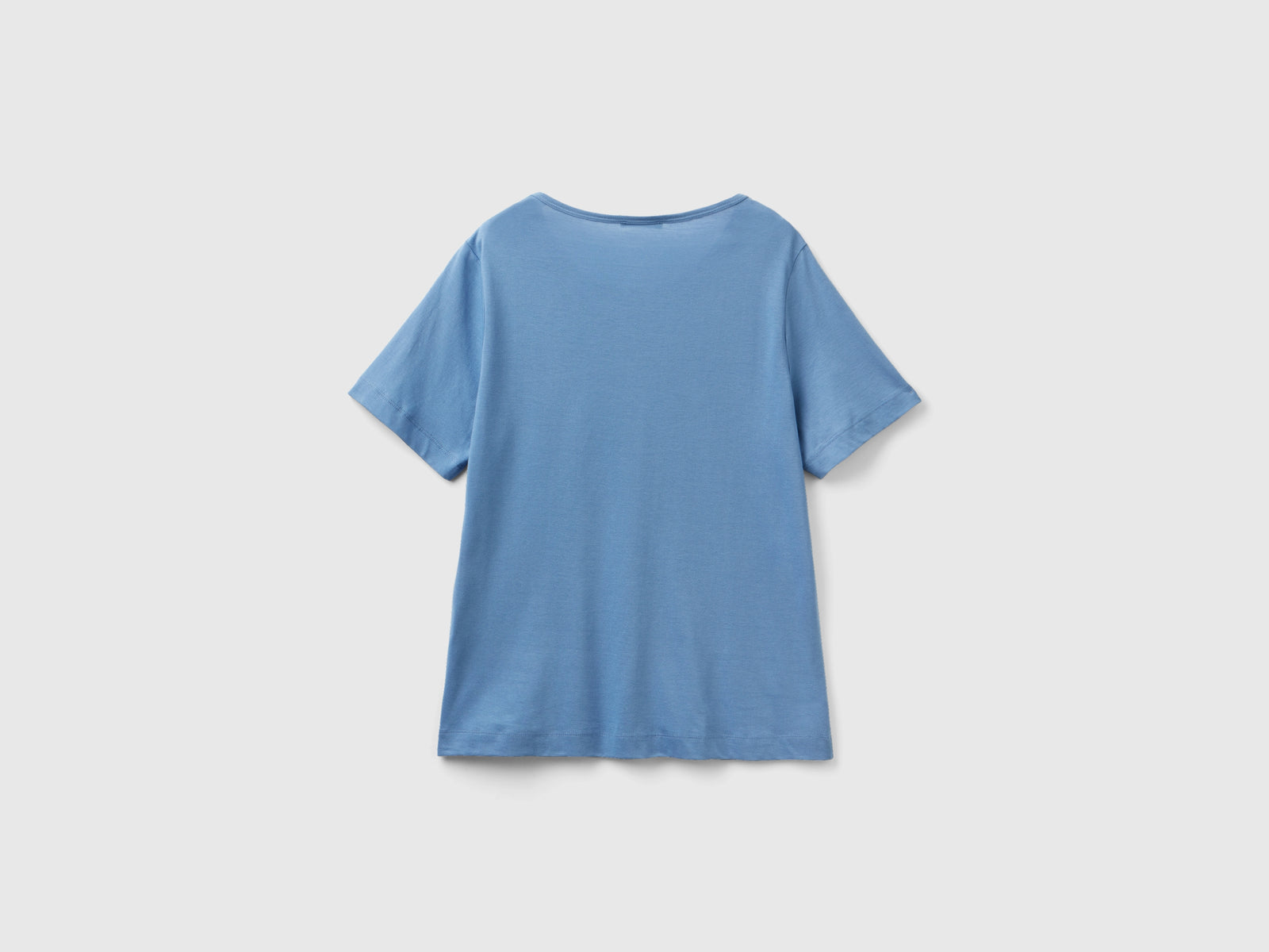 T-shirt celeste a manica corta da donna azzurro 2 | Benetton Outlet