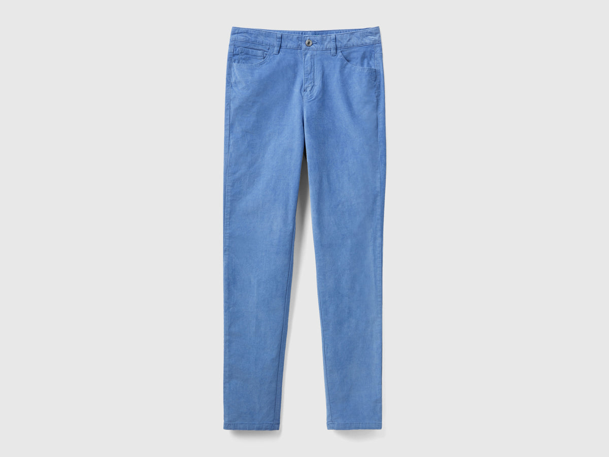 Pantaloni cinque tasche in velluto