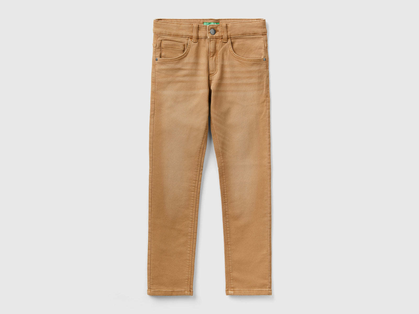 Jeans cinque tasche da bambino beige | Benetton Outlet