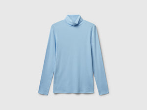 T-shirt a manica lunga con collo alto
