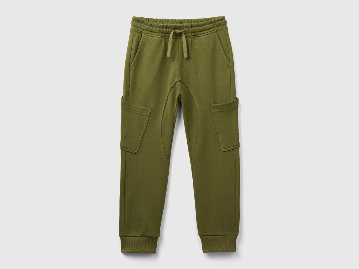 Pantaloni cargo in felpa