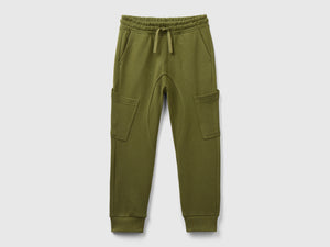 Pantaloni cargo in felpa