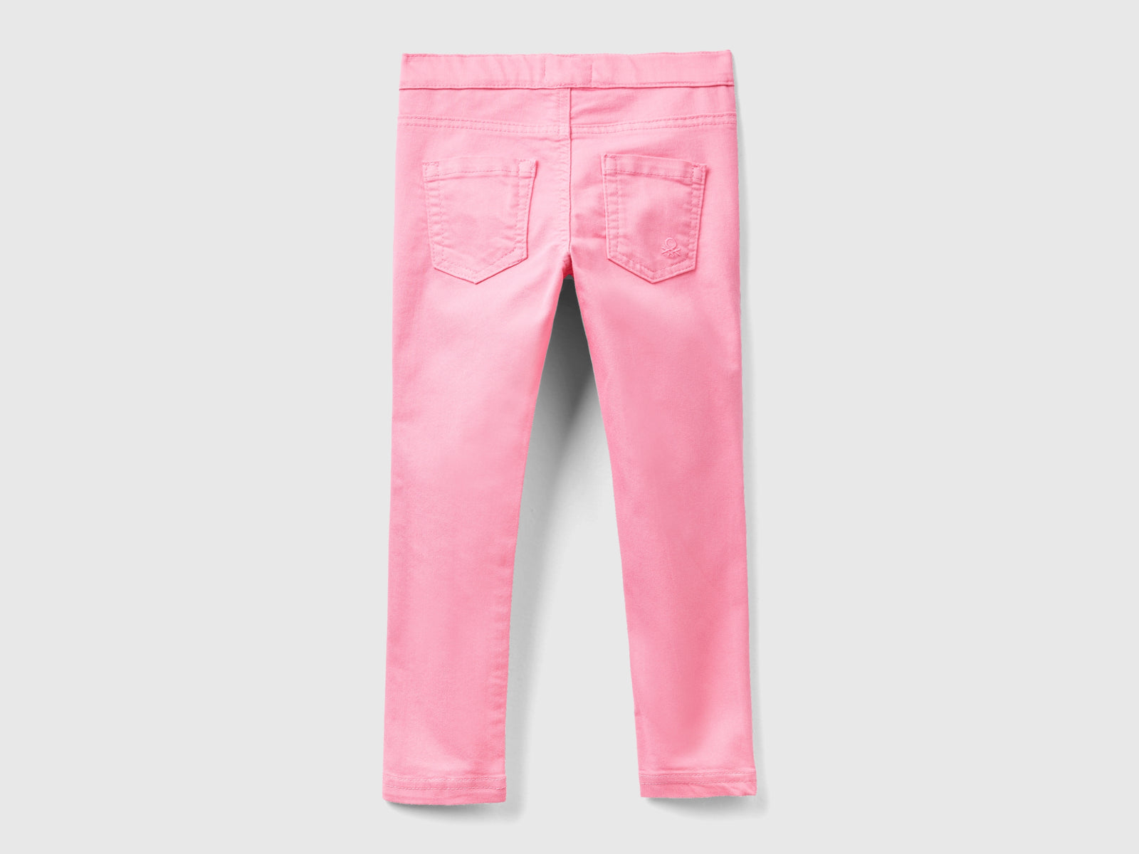 Jeggings in misto cotone stretch da bimba rosa 2 | Benetton Outlet