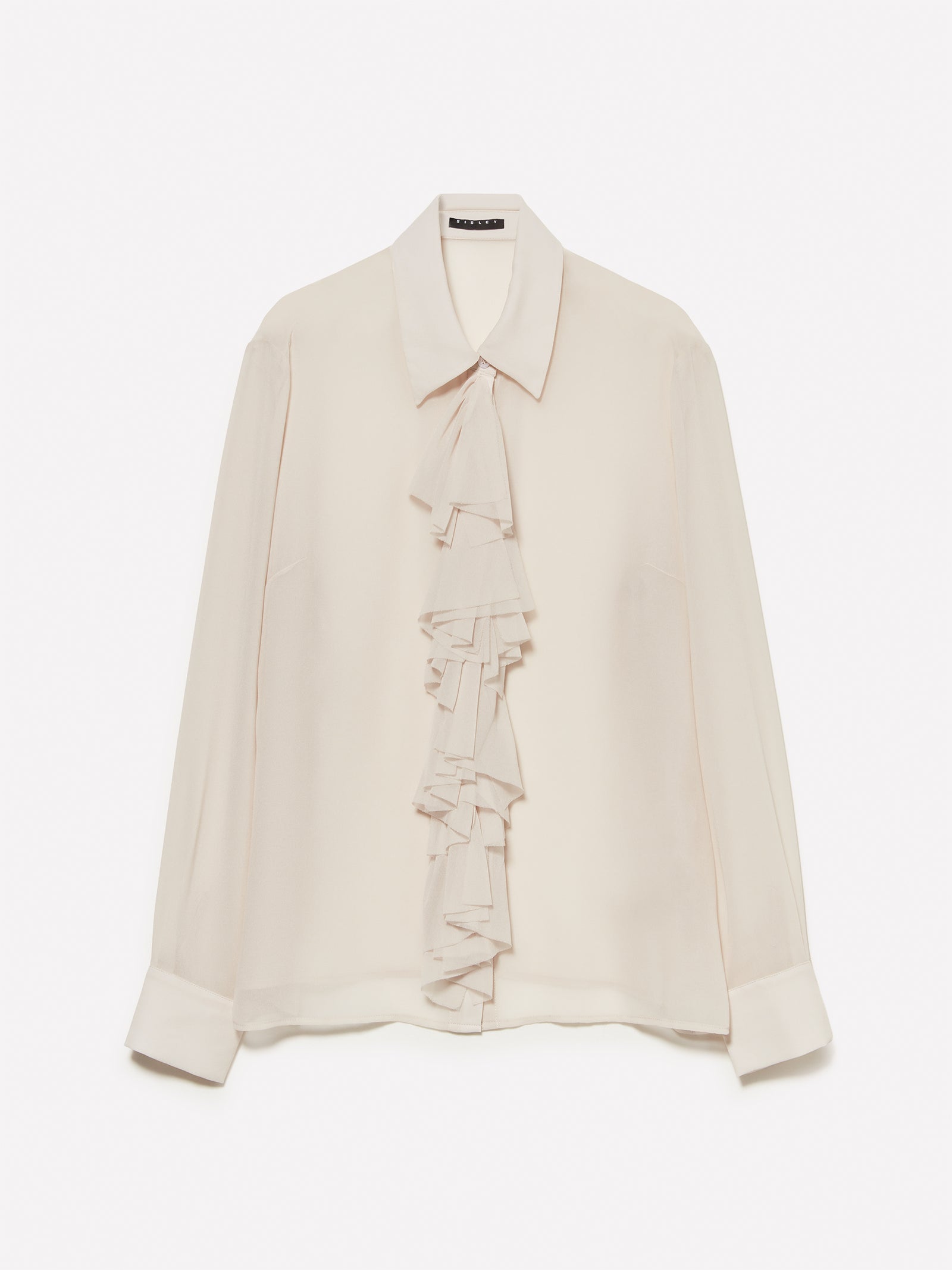 Camicia con rouches da donna bianco panna | Sisley Outlet