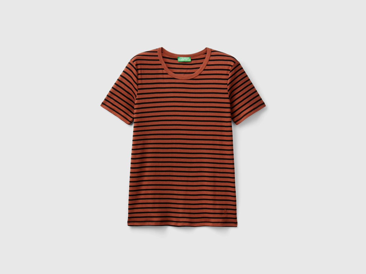 T-shirt girocollo a righe