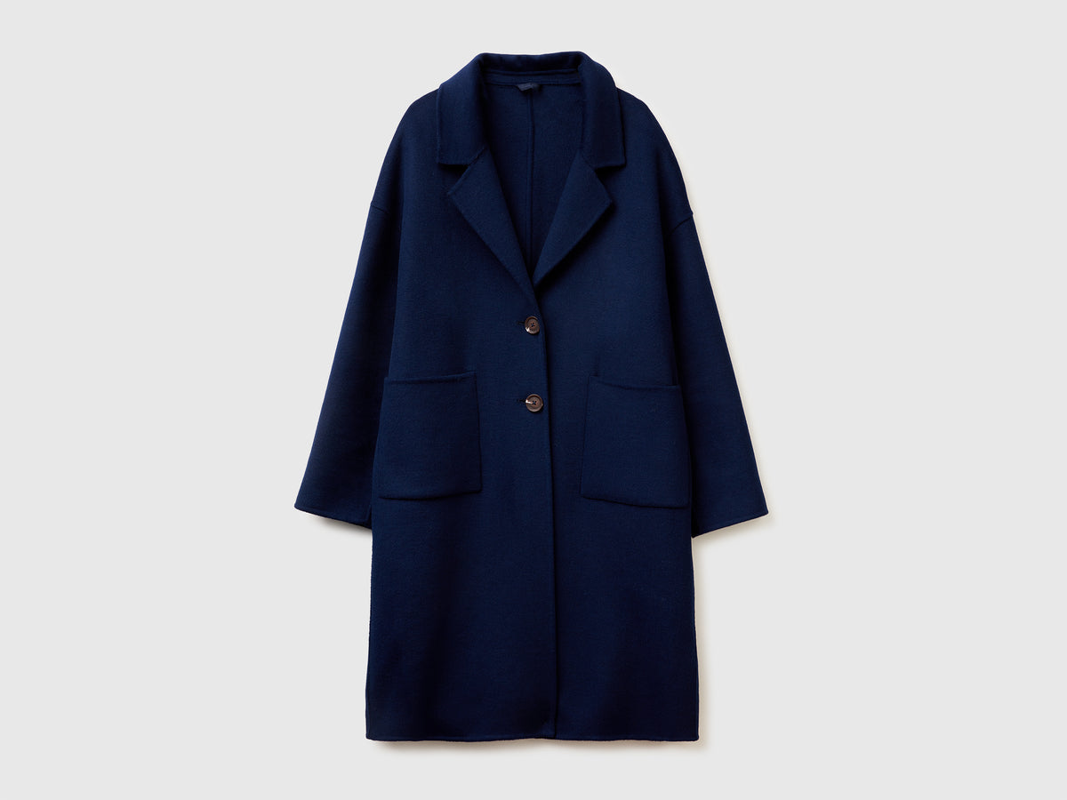 Cappotto midi in misto lana