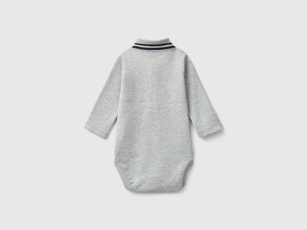 Body a polo in cotone bio