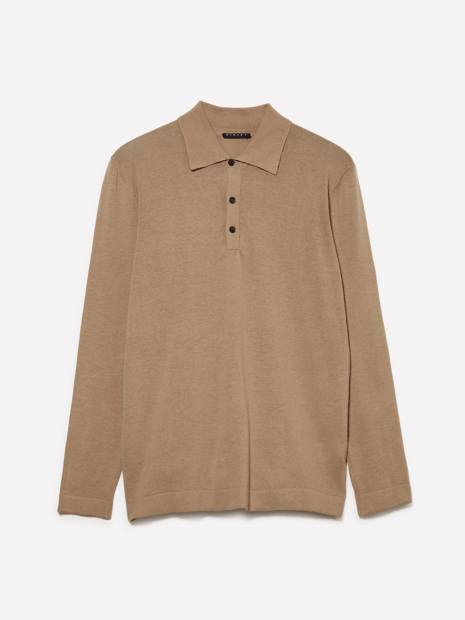 Polo in maglia da uomo cammello | Sisley Outlet