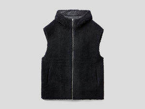 Gilet reversibile con cappuccio