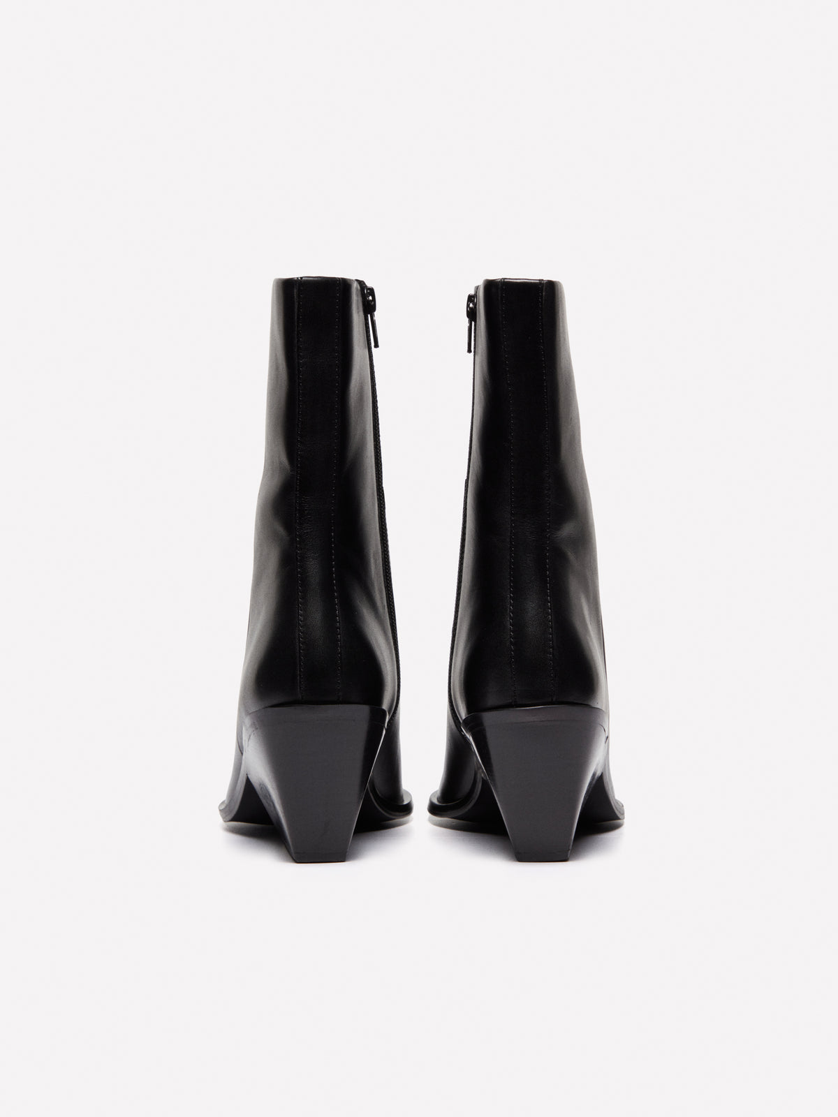 Botines de piel tejana
