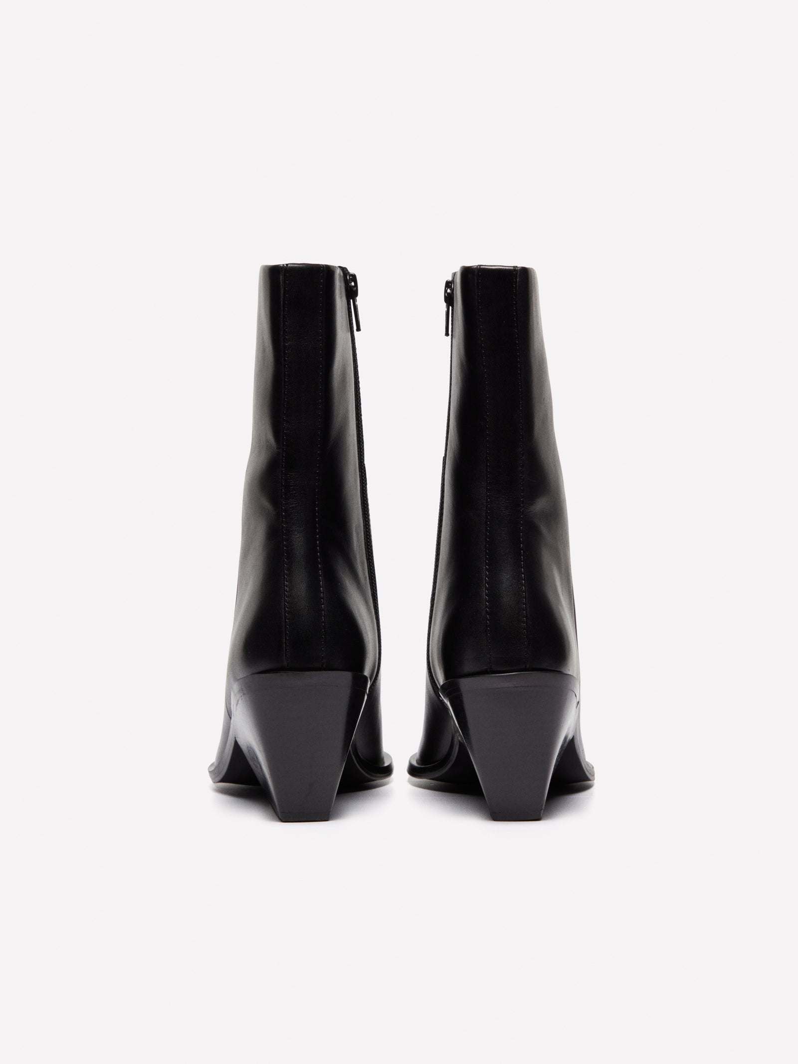 Botines de piel tejana da donna nero 2 | Sisley Outlet