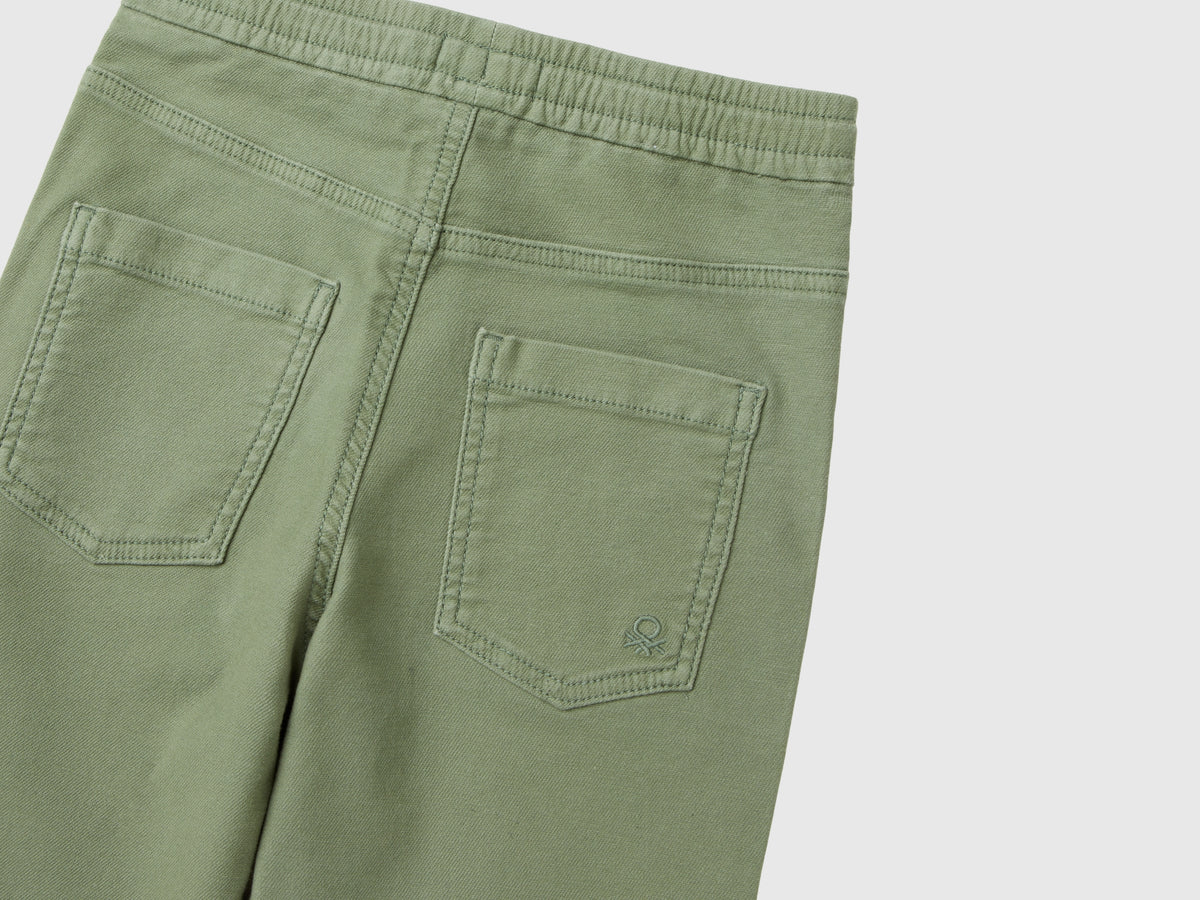 Cotton blend joggers with drawstring