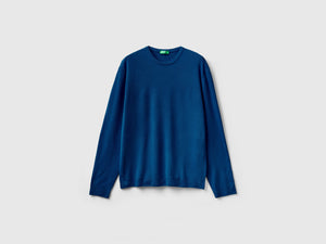 Maglia girocollo in pura lana Merino